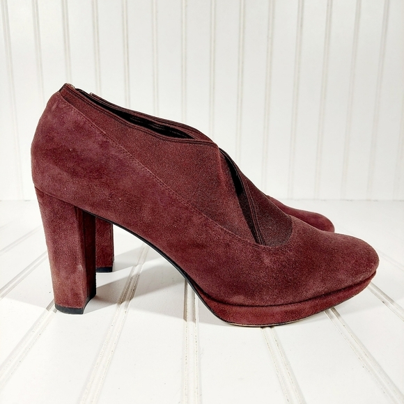 Clarks Kendra Purple Suede Mix Closed-Toe Pumps A418 - Picture 6 of 14